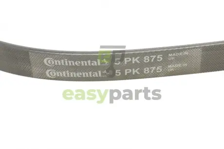 Ремінь генератора Renault Kangoo 1.2i 97-/Subaru Impreza 2.0 05-07/Nissan Pathfinder 4.0 05- Contitech 5PK875