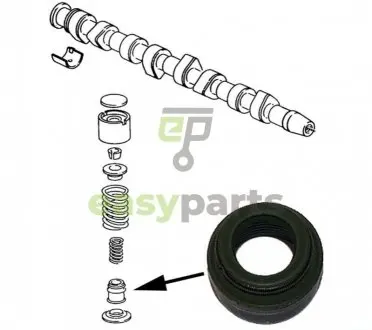 Сальник клапана Partner/Jumper/Expert/Doblo 1.9D 96- (8mm) JP GROUP 1111352700