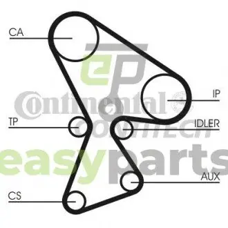 Ремінь ГРМ 2.1D Master/Trafic 80-98/Espace 84-97/Safrane 94-97 Contitech CT522