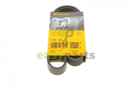 Ремінь генератора Citroen C1/Peugeot 107/Toyota Aygo 1.0 i 05-14 Contitech 6PK850