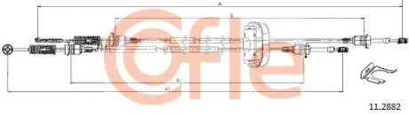 Трос куліси Trafic/Vivaro 2.0 i 01- (1215/930+1295/975) COFLE 11.2882