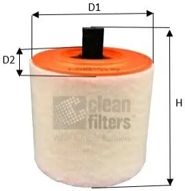 Фільтр повітряний Opel Astra K(B16) 1.6 CDTi 15- CLEAN FILTERS MA3457