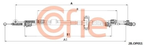 Трос Куліси Trafic/Vivaro 14- (1279/1010+1210/956) COFLE 2CB.OP011