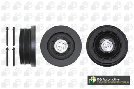 Шкив коленвала BMW3/5/7/X3/X5/X6 (E46-E91) 02- (+болт) BGA DP1018K