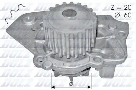 Водяний насос Expert/Peugeot 205/305/309/405 1.6/1.9 DOLZ T136