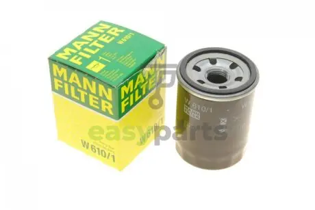 Фільтр масляний Fiat Sedici 1.6 06-14/Subaru Justy 1.3/1.5/Suzuki Vitara 1.6-2.5 95-/SX4 1.5-1.6 06- MANN W 610/1