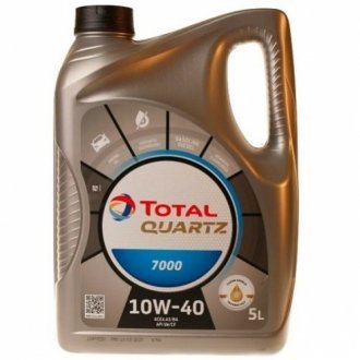 Моторне масло Quartz 7000 10W-40 Напівсинтетичне 5 л TOTAL 203703