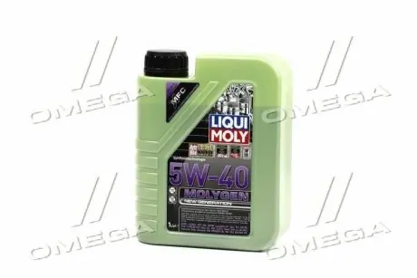 LM 1л Molygen New Generation 5W-40 НС-синтетичне моторне масло API CF/SN, ACEA A3/B4, BMW LL-01, MB: 229.5, RN 0700, VW 502 00/505 00 LIQUI MOLY 9053