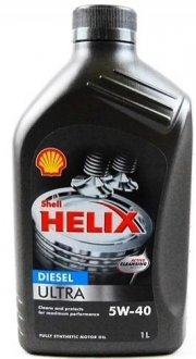 1л Helix Ultra Diesel 5W-40 масло синт. API CF, ACEA B3/B4, VW502.00/505.00/503.01, MB 229.5, BMW LL-01, Renault RN 0710, Fiat 9.55535-Z2 SHELL 550040551