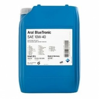 Моторне масло BlueTronic 10W-40 Напівсинтетичне 20 л ARAL 10487 (фото 1)