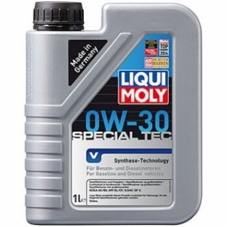 LM 1л Special Tec V 0W-30 НС-синтетичне моторне масло (рекомендується для Volvo) API CF/SL, ACEA A5/B5, ILSAC GF-3, Volvo VCC 95200377 LIQUI MOLY 2852 (фото 1)
