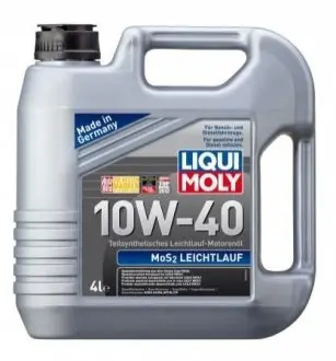 Моторное масло MoS2 Leichtlauf 10W-40 полусинтетическое 4 л LIQUI MOLY 1917