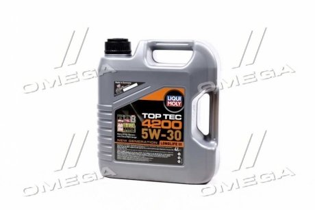 LM 4л TOP TEC 4200 5W-30 масло моторне синтетичне (VW 504 00/507 00, BMW LL-04) LIQUI MOLY 3715 (фото 1)