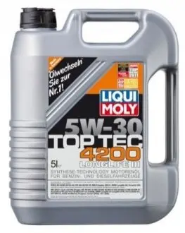 LM 5л (заміна НА 8973) TOP TEC 4200 5W-30 масло моторне синтетичне (VW 504 00/507 00, BMW LL-04) LIQUI MOLY 7661