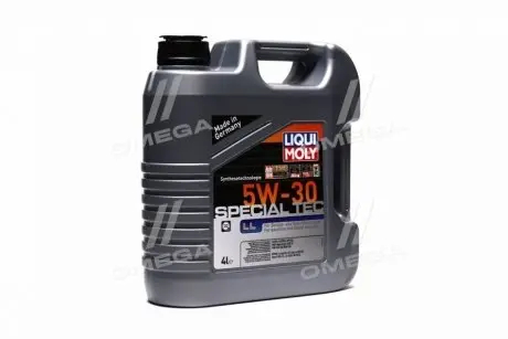 LM 4л SPECIAL TEC LL 5W-30 олива двигун. синтетична ACEA A3/B4, API SL | MB-Freigabe 229.5 | VW 502 00 | VW 505 00 | BMW Longlife-01 (bis MJ 2018) | Opel GM-LL-A-025 | Opel GM-LL-B-025 LIQUI MOLY 7654