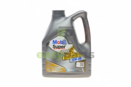 Олива двигуна 4L Super 3000 XE 5W30 (ACEA C3 VW 505.01/502.00/505.00 BMW Longlife 04,MB 229.31/229.51 Ford WSS-M2C917-A) MOBIL 153018