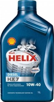 1л Helix HX7 Diesel 10W-40 масло напівсинт. API CF ACEA A3/B3, A3/B4 MB 229.3 VW505.00 Renault RN0710 SHELL 550040427 (фото 1)