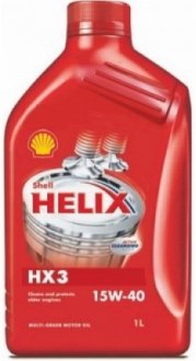 1л Helix HX3 15W-40 (SL/CF) SHELL 550039969 (фото 1)