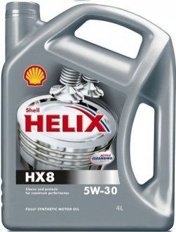 4л Helix HX8 Synthetic 5W-30 олива синт. API SL/CF ACEA A3/B3, A3/B4 MB 229.5 VW502.00, VW505.00 Renault RN0700, RN0710 SHELL 550040422