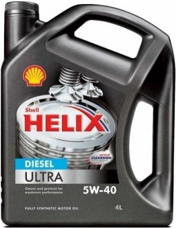 4л Helix Ultra Diesel 5W-40 масло синт. API CF, ACEA B3/B4, VW502.00/505.00/503.01, MB 229.5, BMW LL-01, Renault RN 0710, Fiat 9.55535-Z2 SHELL 550040549 (фото 1)