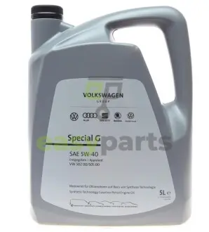 Олива 5W40 Special G (5L) (VW 502 00/505 00) VAG Gs55502m4