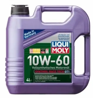 Моторное масло- Synthoil Race Tech GT1 10W-60 синтетическое 4 л LIQUI MOLY 7535