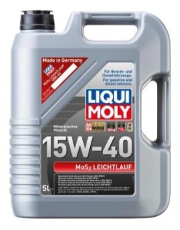 Моторное масло MoS2 Leichtlauf 15W-40 минеральное 5 л LIQUI MOLY 1933