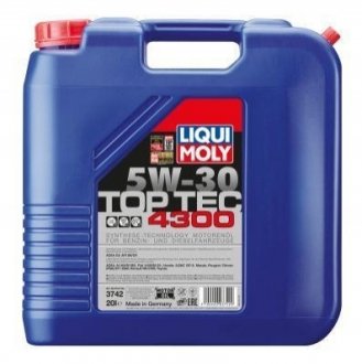 Моторне масло- Top Tec 4300 5 Вт - 30 синтетичне 20 л LIQUI MOLY 3742