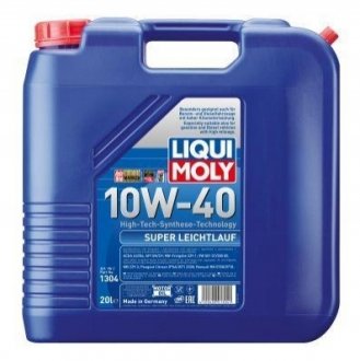 Моторне масло Super Leichtlauf 10W - 40 Напівсинтетичне 20 л LIQUI MOLY 1304 (фото 1)