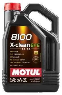 Моторное масло 8100 X-clean EFE 5W-30 синтетическое 4 л MOTUL 109171