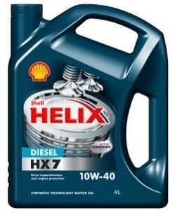 4л Helix HX7 Diesel 10W-40 масло напівсинт. API CF ACEA A3/B3, A3/B4 MB 229.3 VW505.00 Renault RN0710 SHELL 550040425