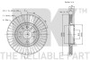 Диск гальмівний передній Opel Adam, Astra G, Astra H, Astra H Gtc, Corsa D, Corsa E, Meriva, Meriva B, Zafira A, Zafira B, Zafira C Saab 9-3, 9-5 1.0-3.0D 01.98- NK 203654 (фото 3)