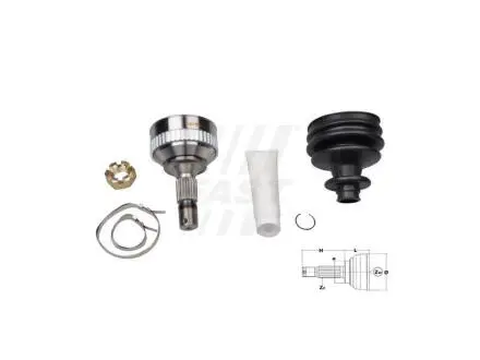 ШРКШ зовн. 25z/34z/58,5mm ABS:48 Citroen Berlingo, C3 Picasso, C4 II, DS4, Xsara Picasso Peugeot 207, 3008, 308, 1.4-2.0D 12.99- FAST FT25088K