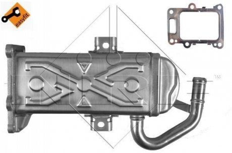 Pадіатор AGR (без клапана) системи EGR VAG A3/Q3/Octavia/Suberb/Caddy III/Golf VI/Passat 1.6Tdi/2.0Tdi NRF 48113 (фото 1)