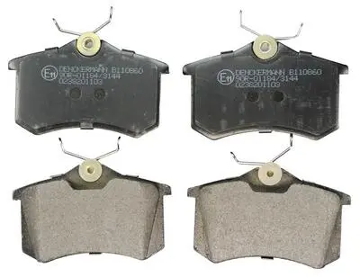 К-кт зад. гальм. колодок Peugeot 405/Renault Megane CC III (EZ0/1) 10-/VW Golf/Skoda Octavia/Passat Denckermann B110860 (фото 1)