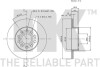 (260mm) Диск тормозной зад. Skoda Octavia 04-/Caddy 04-/Golf 03-/Jetta 05-/Touran 03- NK 204794 (фото 3)