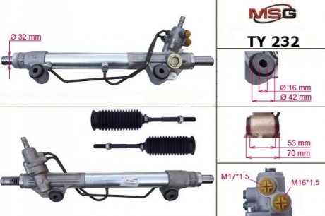 Кермова рейка Toyota 4Runner 09-13,Toyota Land Cruiser J15 09-13,Lexus Gx 460 09- MSG TY 232