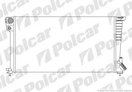 Радіатор охолодження Citroen Berlingo/Peugeot Partner 1.8/1.8D/1.9D 03.91-12.15 Polcar 235008A8