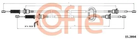 К-кт тросов переключения КПП Renault Master, Opel Movano 2,5dCi, 2.8dTI 98- COFLE 15.2894