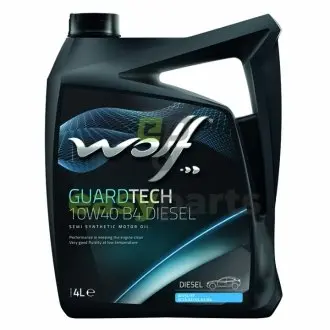 Моторне масло Guardtech B4 Diesel 10W-40 Напівсинтетичне 4 л Wolf 8303715