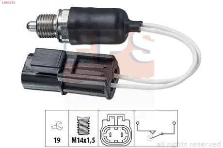 Фото датчик заднього ходу Nissan Navara (D40), Pathfinder (R51) 2.5 05- EPS 1.860.314 Датчик заднього ходу Nissan Navara (D40), Pathfinder (R51) 2.5 05- EPS 1.860.314