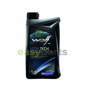 Моторное масло Vitaltech B4 Diesel 5W-40 синтетическое 1 л Wolf 8333903