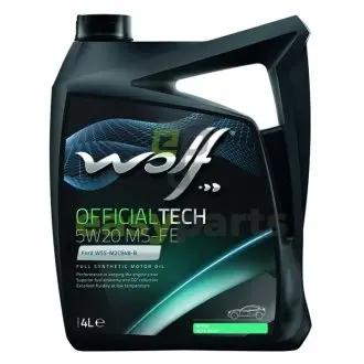 Моторне масло Officialtech MS-FE 5W - 20 синтетичне 4 л Wolf 8320187