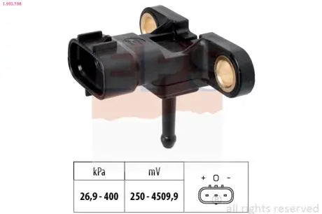 Датчик давления воздуха во впускном коллекторе Mazda 3/6/cx-7 06- EPS 1.993.198