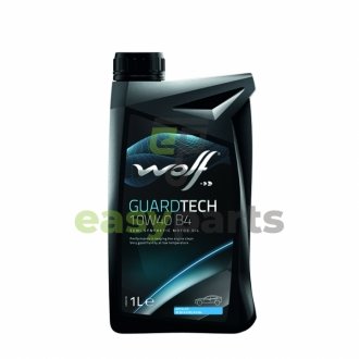 Моторное масло Guardtech B4 10W-40 полусинтетическое 1 л Wolf 8303616