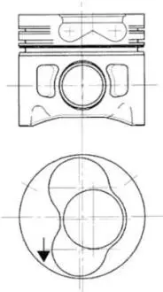 Поршень Audi/VW 81.0 2.5TDI AGX/ACV (CYL 3-5) / 08-501500-00 KOLBENSCHMIDT 99 743 700