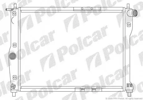 Радіатор Daewoo Lanos, Nubira 1,5-1,6 97- (без кондиціонера) Polcar 291208A1