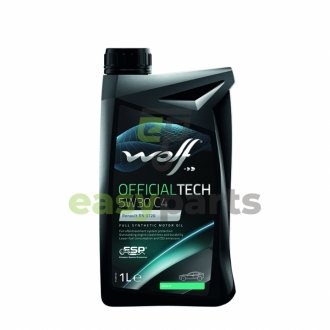 Моторне масло Officialtech C4 5W-30 синтетичне 1 л Wolf 8308314