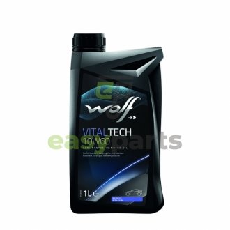 Моторне масло Vitaltech 10W-60 Напівсинтетичне 1 л Wolf 8314827