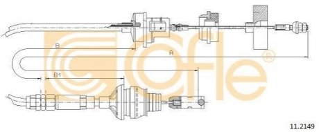 Трос зчеплення Citroen Berlingo Diesel all (mod.) 97- 655 COFLE 11.2149 (фото 1)